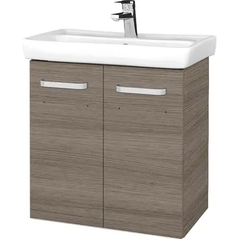 Koupelnový nábytek Dřevojas Koupelnová skříňka DOOR SZD2 60 - D03 Cafe / Úchytka T01 / D03 Cafe