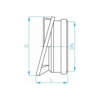 Kanalizační potrubí KG Koncová klapka 160 nerez na hladký konec, Plast Brno FKK00G0