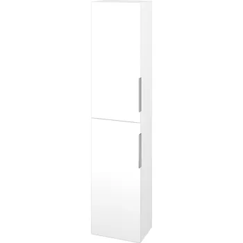 Koupelnový nábytek Dřevojas Vysoká skříň DOS SV1D2 35 - N01 Bílá lesk / Úchytka T05 / M01 Bílá mat / Levé