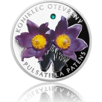 2014 - Stříbrná mince 1 NZD Koniklec otevřený kolorováno