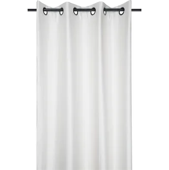 Závěs Dekorační závěs s kroužky s jemným vzorem ORLANDO smetanová 140x260 cm (cena za 1 kus) France