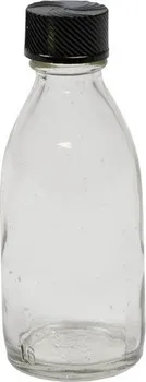 Lékovka Skleněná úzkohrdlá lahvička s plastovým víčkem 50 ml průhledná