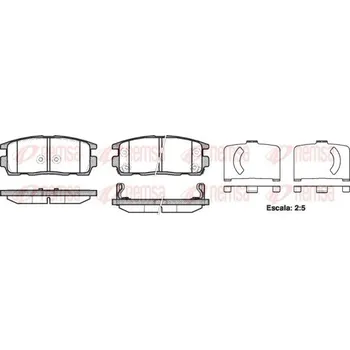Brzdová destička Sada brzdových destiček, kotoučová brzda REMSA 1260.12