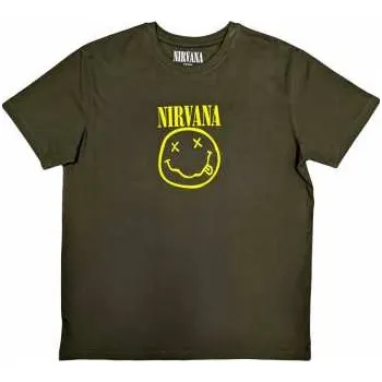 Merch Nirvana: Nirvana Unisex T-shirt: Yellow Smiley (medium) M 2022