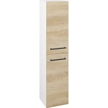 Koupelnový nábytek Dřevojas Vysoká skříň DOS SVD2 35 - N01 Bílá lesk / Úchytka T06 / D15 Nebraska / Pravé