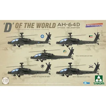 Plastikový model Takom 1/35 D of the World AH-64D Attack Helicopter - Limited Edition