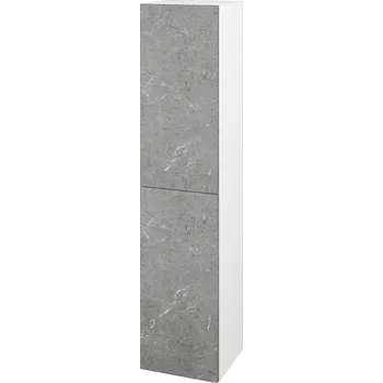 Koupelnový nábytek Dřevojas Vysoká skříň DOS SVD2 35 - N01 Bílá lesk / Bez úchytky T31 / D20 Galaxy / Pravé