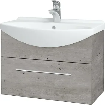 Koupelnový nábytek Dřevojas Koupelnová skříňka TAKE IT SZZ 65 - D01 Beton / Úchytka T02 / D01 Beton