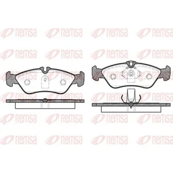 Brzdová destička Sada brzdových destiček, kotoučová brzda REMSA 0580.00