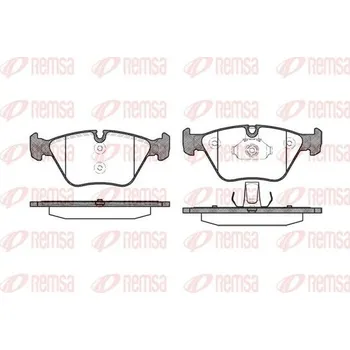 Brzdová destička Sada brzdových destiček, kotoučová brzda REMSA 0963.00