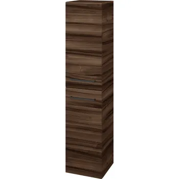 Koupelnový nábytek Dřevojas Vysoká skříň DOS SVD2 35 - D06 Ořech / Úchytka T06 / D06 Ořech / Levé