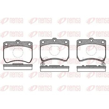Brzdová destička Sada brzdových destiček, kotoučová brzda REMSA 0271.02