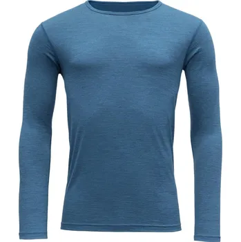 Pánská móda Devold pánské vlněné triko Breeze Man Shirt Barva: blue melange, Velikost: XXL