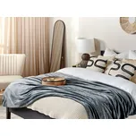 Deka šedá polyester 220 x 200 cm měkká vlasová přikrývka doplněk do domácnosti moderní design Beliani