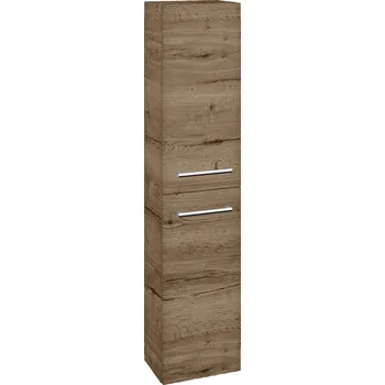 Koupelnový nábytek Dřevojas Vysoká skříň DOS SV1D2 35 - D21 Tobacco / Úchytka T03 / D21 Tobacco / Pravé