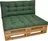 Axin Trading Polstr na paletový nábytek s opěrkou 120 x 80, 120 x 50 cm, tmavě zelený melír