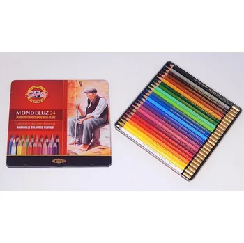 Kresba Pastelky akvarelové Kohinoor, 3724-24, v plechu