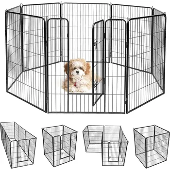 klec pro psa Kovová ohrádka pro zvířata 80 x 100 cm - 240x80x100 cm