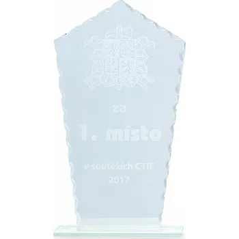 Cinkili Skleněná plaketa 28000 Označení: B, Výška: 110 mm x 195 mm, Průměr: --