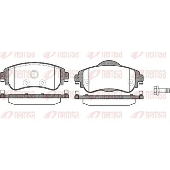 Brzdová destička Sada brzdových destiček, kotoučová brzda REMSA 1464.08