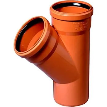 Kanalizační potrubí Ostatní výrobci KG KGEA odbočka odpadní DN160/160, 45°, PVC, oranžová
