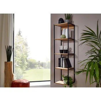 Obývací stěna Industriální police z dubu