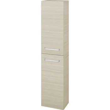 Koupelnový nábytek Dřevojas Vysoká skříň DOS SV1D2 35 - D04 Dub / Úchytka T01 / D04 Dub / Levé