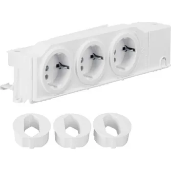 Elektroinstalační materiál zásuvka na din lištu bez krytky Hager TN002S čistě bílá (RAL 9010) 1 ks