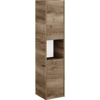 Koupelnový nábytek Dřevojas Vysoká skříň BONO SVD2O 35 - D21 Tobacco / Úchytka T34 / D21 Tobacco / Pravé