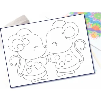 Radost v písku Šablona na pískování myšky A6