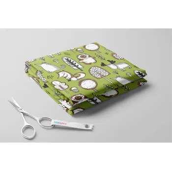 Fleece antipilling, Zvířátka mezi stromy Barva: Zelená