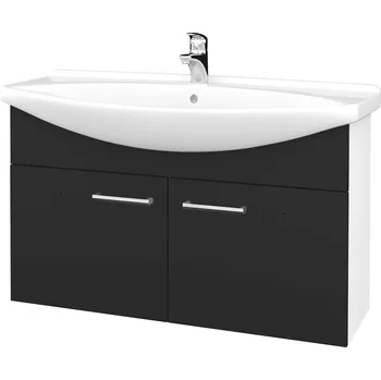 Koupelnový nábytek Dřevojas Koupelnová skříňka TAKE IT SZD2 105 - N01 Bílá lesk / Úchytka T03 / N03 Graphite