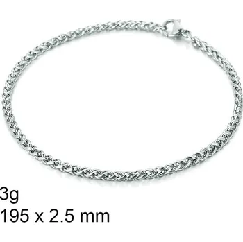 Náramek Ocelový náramek - Wheat - 195 x 2.5 mm