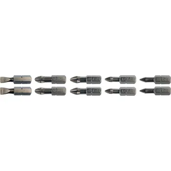 Sada nářadí Sada bitů 1/4" 10ks, 5,6mm, 2xPH1, 2xPH2, 2xPZ1, 2xPZ2