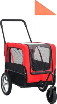 Přívěsný vozík pro psa vidaXL Vozík pro psa za kolo a na běhání 2v1 56 x 97 x 135 cm