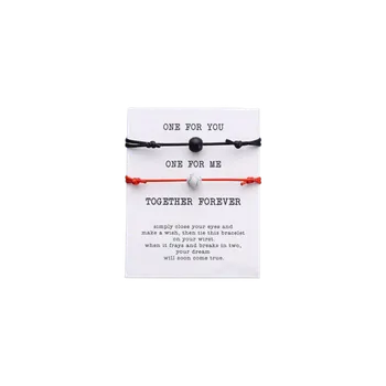 Náramek Kabbalah náramek - párový 2, černá, bílá, červená