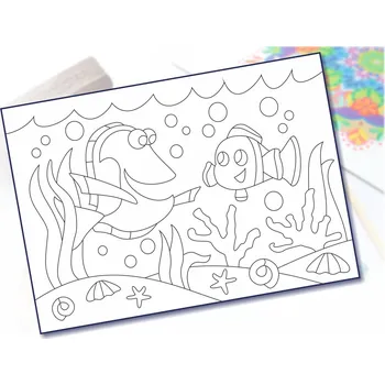 Radost v písku Šablona na pískování korálové rybky 1 Varianta: A5 (148 x 210 mm)