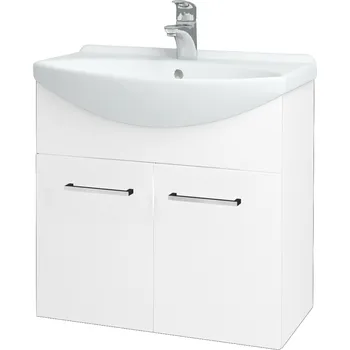 Koupelnový nábytek Dřevojas Koupelnová skříňka TAKE IT SZD2 65 - N01 Bílá lesk / Úchytka T04 / N01 Bílá lesk