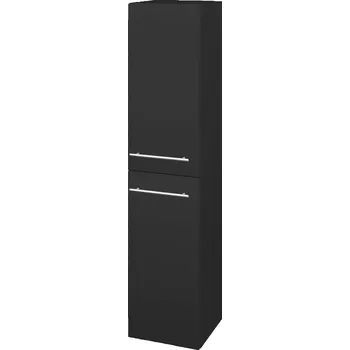 Koupelnový nábytek Dřevojas Vysoká skříň DOS SVD2 35 - N03 Graphite / Úchytka T02 / N03 Graphite / Pravé