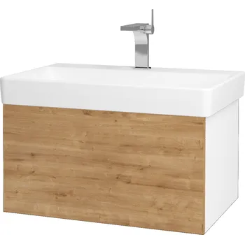 Koupelnový nábytek Dřevojas Koupelnová skříňka VARIANTE SZZ 70 pro umyvadlo Laufen Pro S - N01 Bílá lesk / D09 Arlington