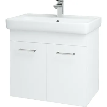 Koupelnový nábytek Dřevojas Koupelnová skříňka Q DVEŘOVÉ SZD2 70 - N01 Bílá lesk / Úchytka T04 / L01 Bílá vysoký lesk