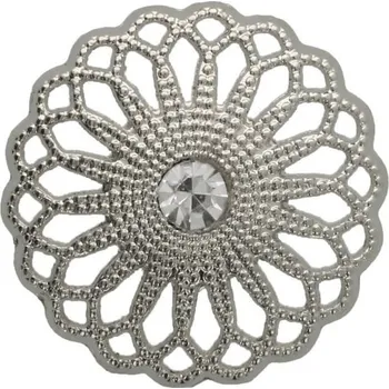 Knoflík Knoflíky kovové stříbrné květ 20 mm (Knoflíky kovové stříbrné květ 20 mm)