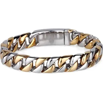 Náramek Steel Edge Pánský bicolor náramek chirurgická ocel WJHB110 Délka náramku: 22 cm