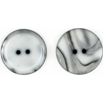 Knoflík GOM73, Knoflík, 25mm, bílo-černý, mramor, 1ks