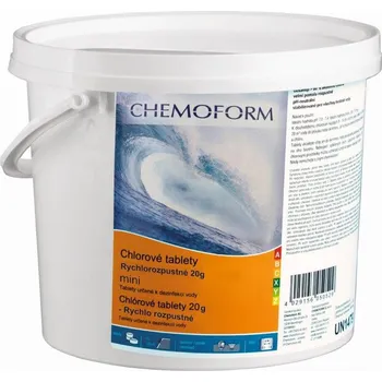 Bazénová chemie Chemoform chlorové tablety Mini 10 kg, tableta 20 g, rychlorozpustné - chlorové tablety pro dezinfekci bazénové vody