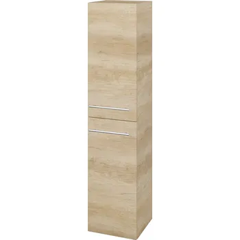 Koupelnový nábytek Dřevojas Vysoká skříň s košem DOS SVD2K 35 - D15 Nebraska / Úchytka T02 / D15 Nebraska / Levé