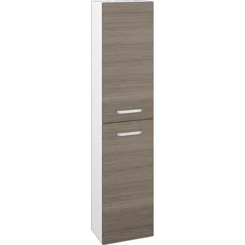 Koupelnový nábytek Dřevojas Vysoká skříň DOOR SV1D2 35 - N01 Bílá lesk / Úchytka T01 / D03 Cafe / Pravé