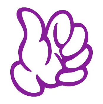 Samolepící dekorace SAMOLEPKA Ruka 002 pravá palec nahoru (14 - fialová) NA AUTO, NÁLEPKA, FÓLIE, POLEP, TUNING, VLASTNÍ TEXT, TISK, AUTOSAMOLEPKY.cz, POLEPY, OBRÁZEK, LOGO, SAMOLEPKY