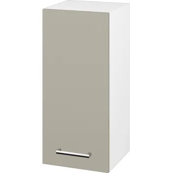 Koupelnový nábytek Dřevojas Horní skříňka SYD 35 - N01 Bílá lesk / Úchytka T03 / M05 Béžová mat / Levé
