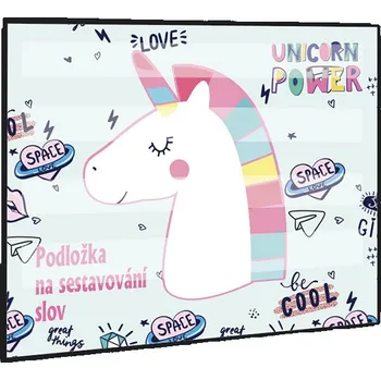 desky na sešit Oxybag Podložka na sestavování slov Unicorn iconic